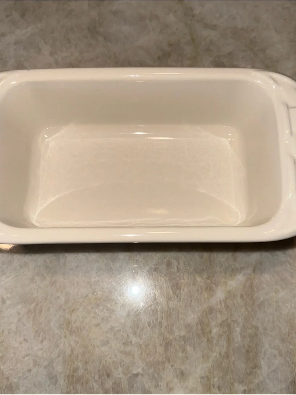 Longaberger woven traditions ivory mini loaf pan